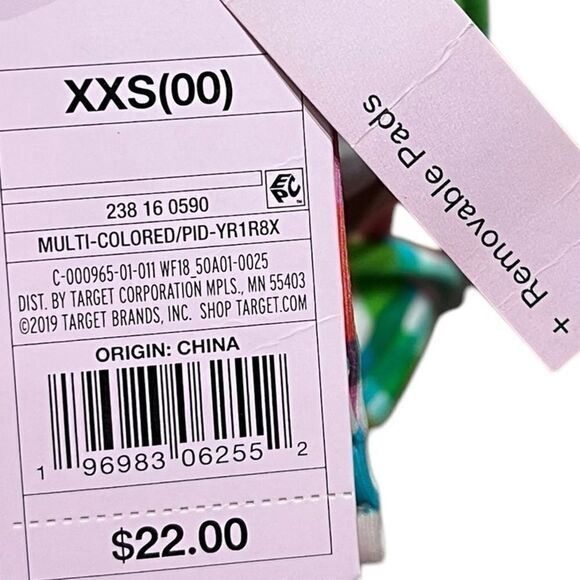 Wild Fable Multicolor Plaid Bikini Swimsuit Top, Size XXS, NWT - Picture 8 of 9